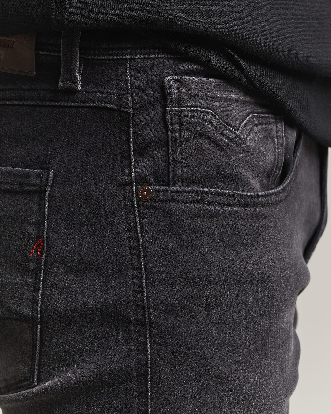 Hombres | Vaqueros | Replay | Anbass Hyperflex Jeans Washed Black