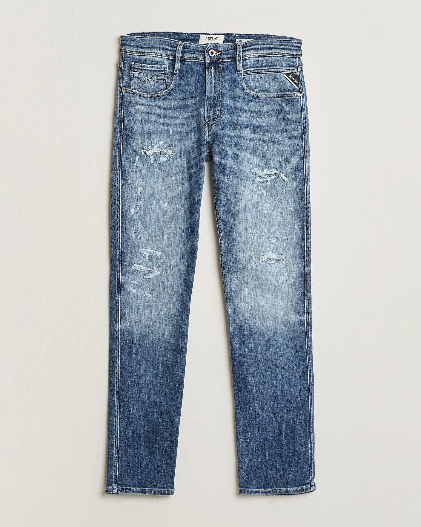 Hombres | Vaqueros | Replay | Anbass 10 Years Wash Jeans Medium Blue