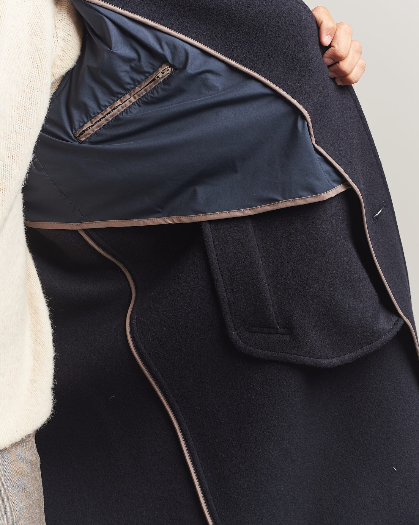 Hombres | Abrigos y chaquetas | Herno | Raglan Wool Coat Navy