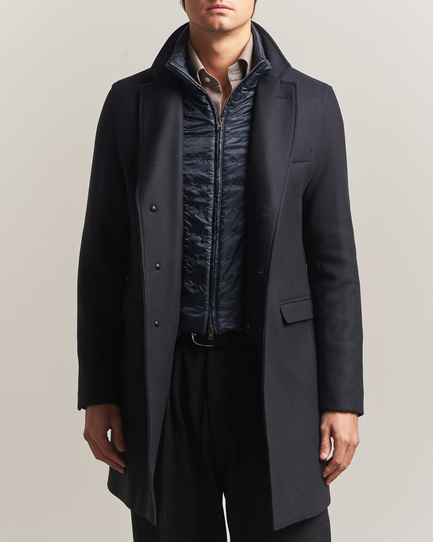 Hombres | Abrigos y chaquetas | Herno | Wool Zip Coat Navy