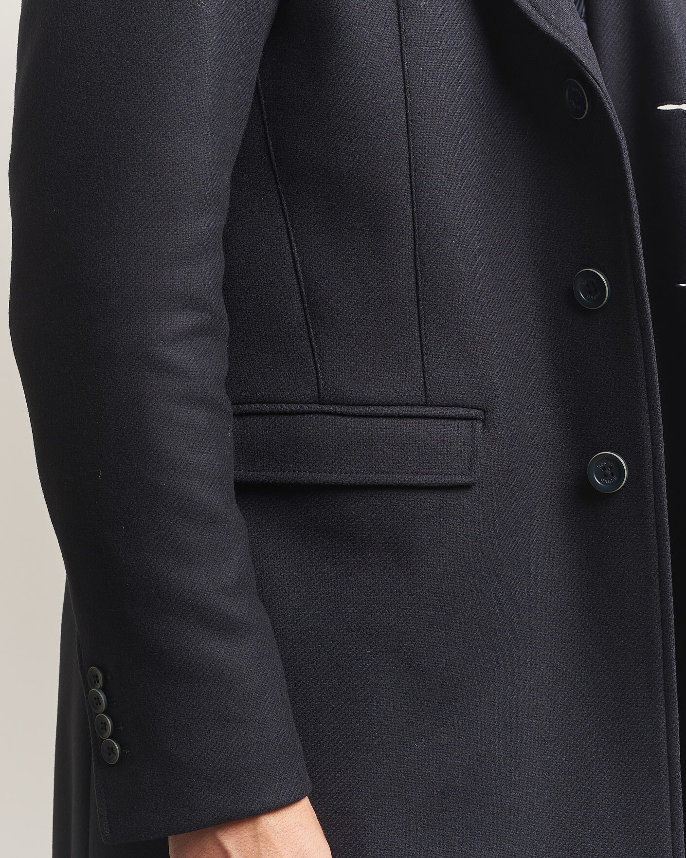 Hombres | Abrigos y chaquetas | Herno | Wool Zip Coat Navy