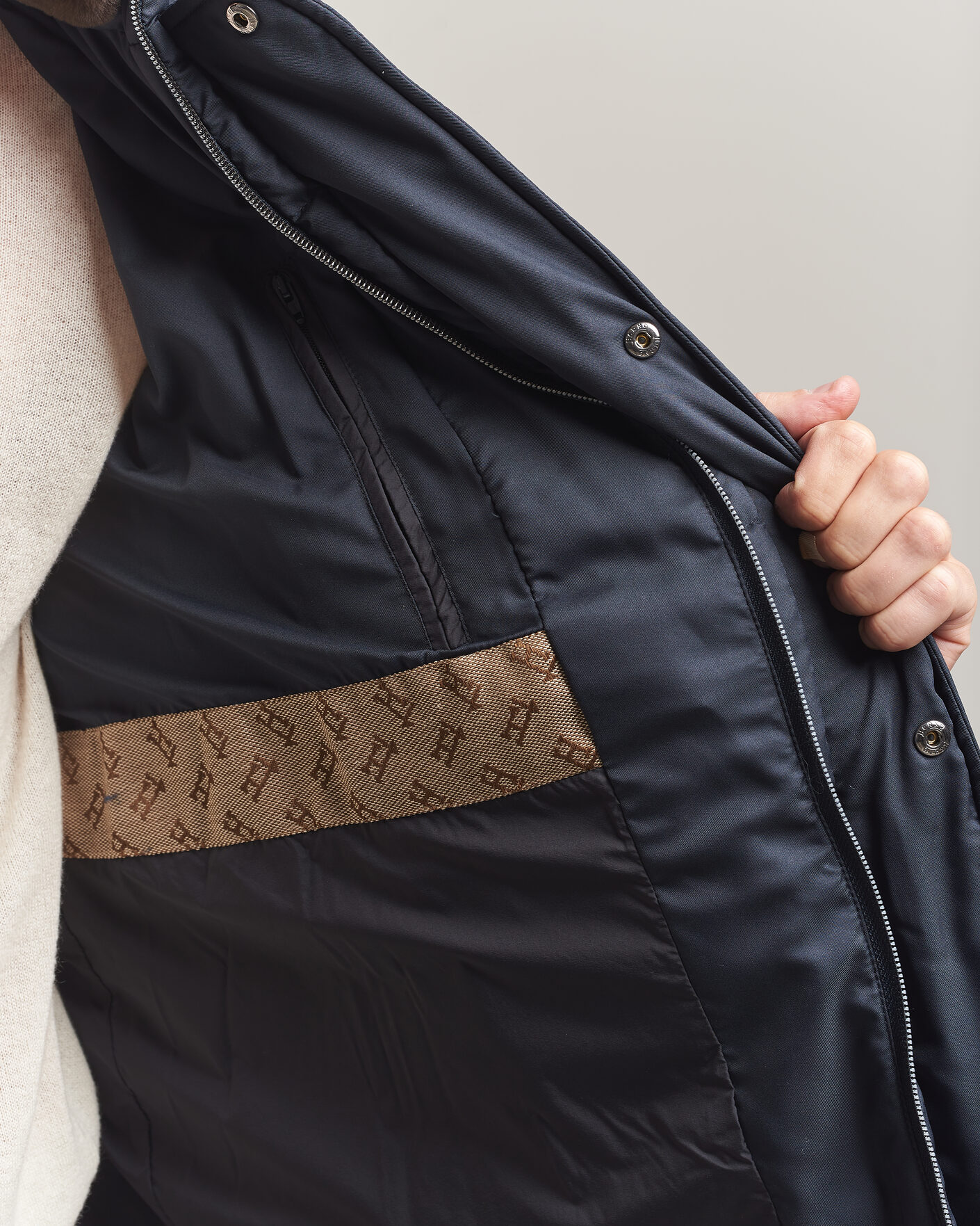 Hombres | Abrigos y chaquetas | Herno | Faux Fur Down Jacket Navy