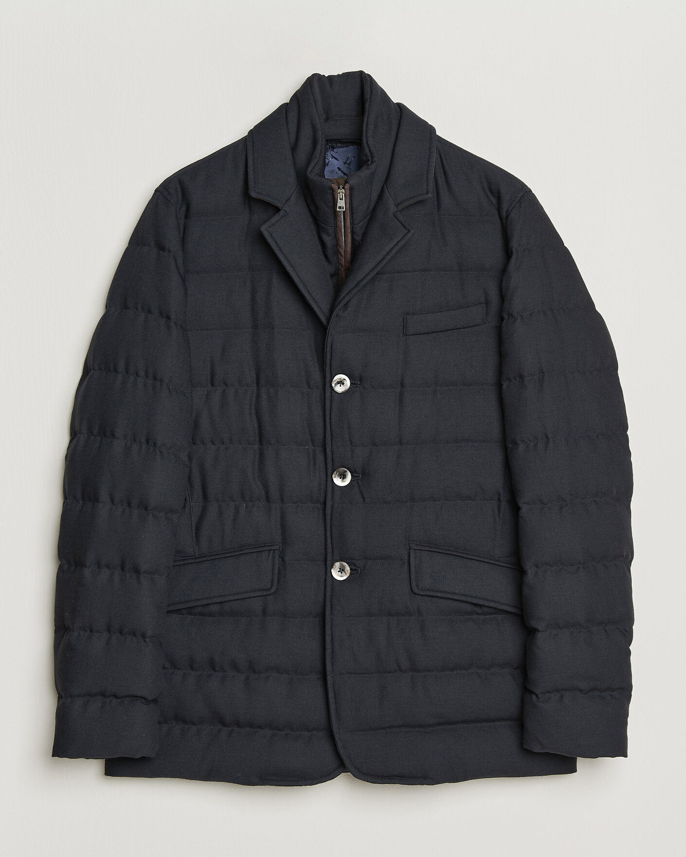 Hombres | Abrigos y chaquetas | Herno | Flannel Down Blazer Navy