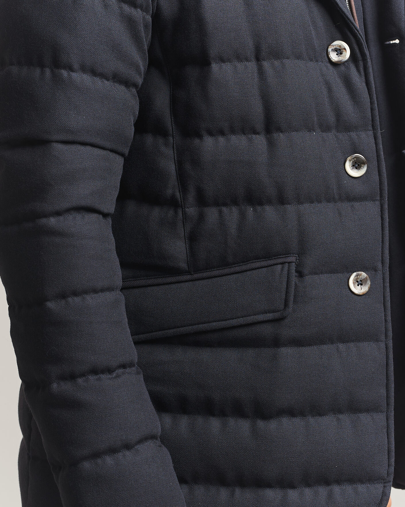 Hombres | Abrigos y chaquetas | Herno | Flannel Down Blazer Navy