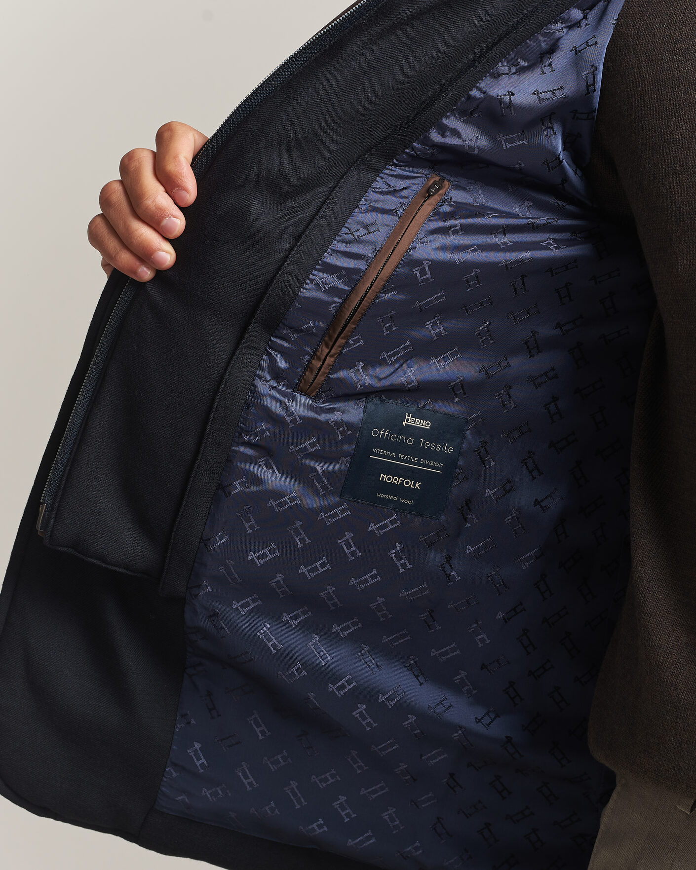 Hombres | Abrigos y chaquetas | Herno | Flannel Down Blazer Navy