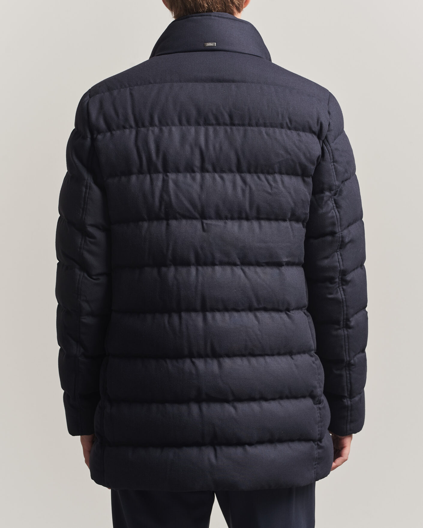 Hombres | Abrigos y chaquetas | Herno | Flannel Down Coat Navy