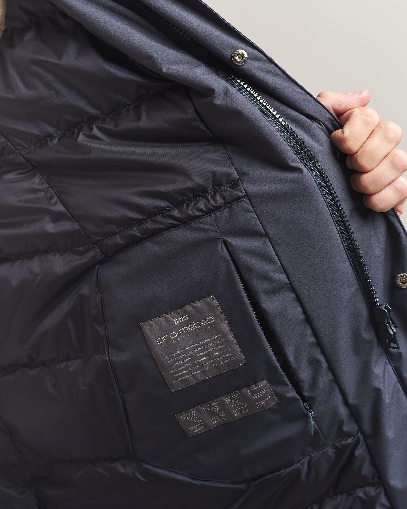 Hombres | Abrigos y chaquetas | Herno | Waterproof Nylon Coat Navy