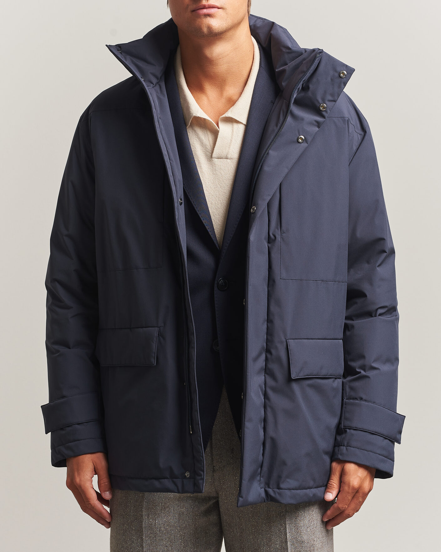 Hombres | Abrigos y chaquetas | Herno | Waterproof Down Coat Navy