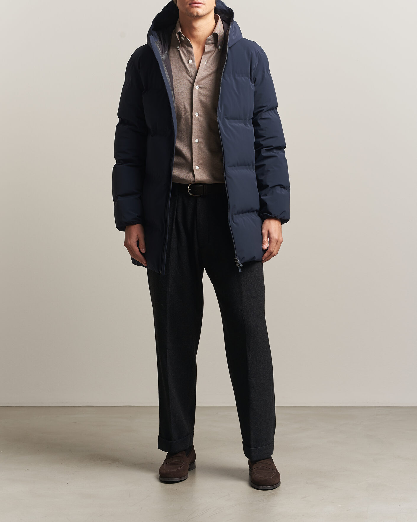 Hombres | Abrigos y chaquetas | Herno | Waterproof Stretch Down Parka Navy