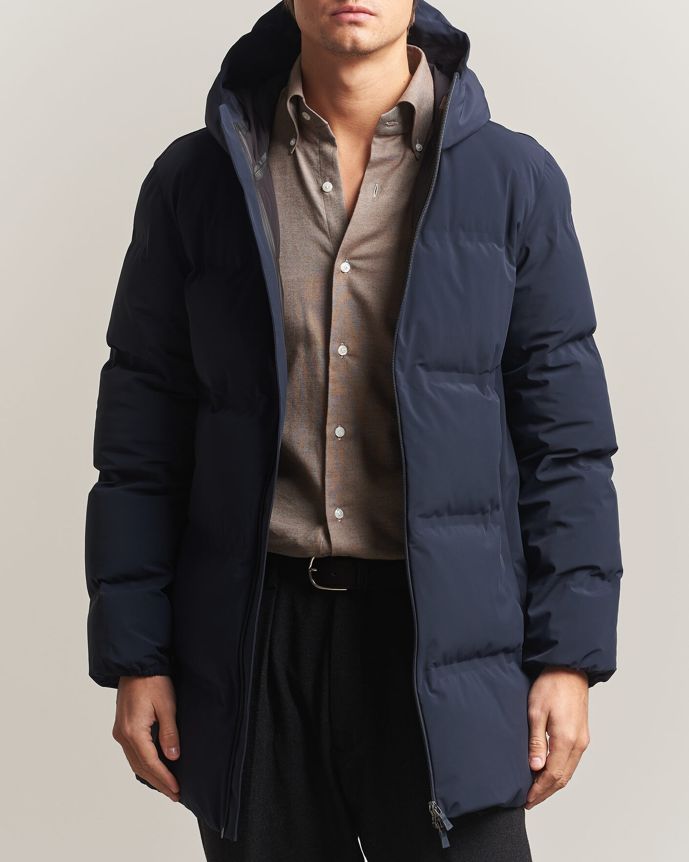 Hombres | Abrigos y chaquetas | Herno | Waterproof Stretch Down Parka Navy