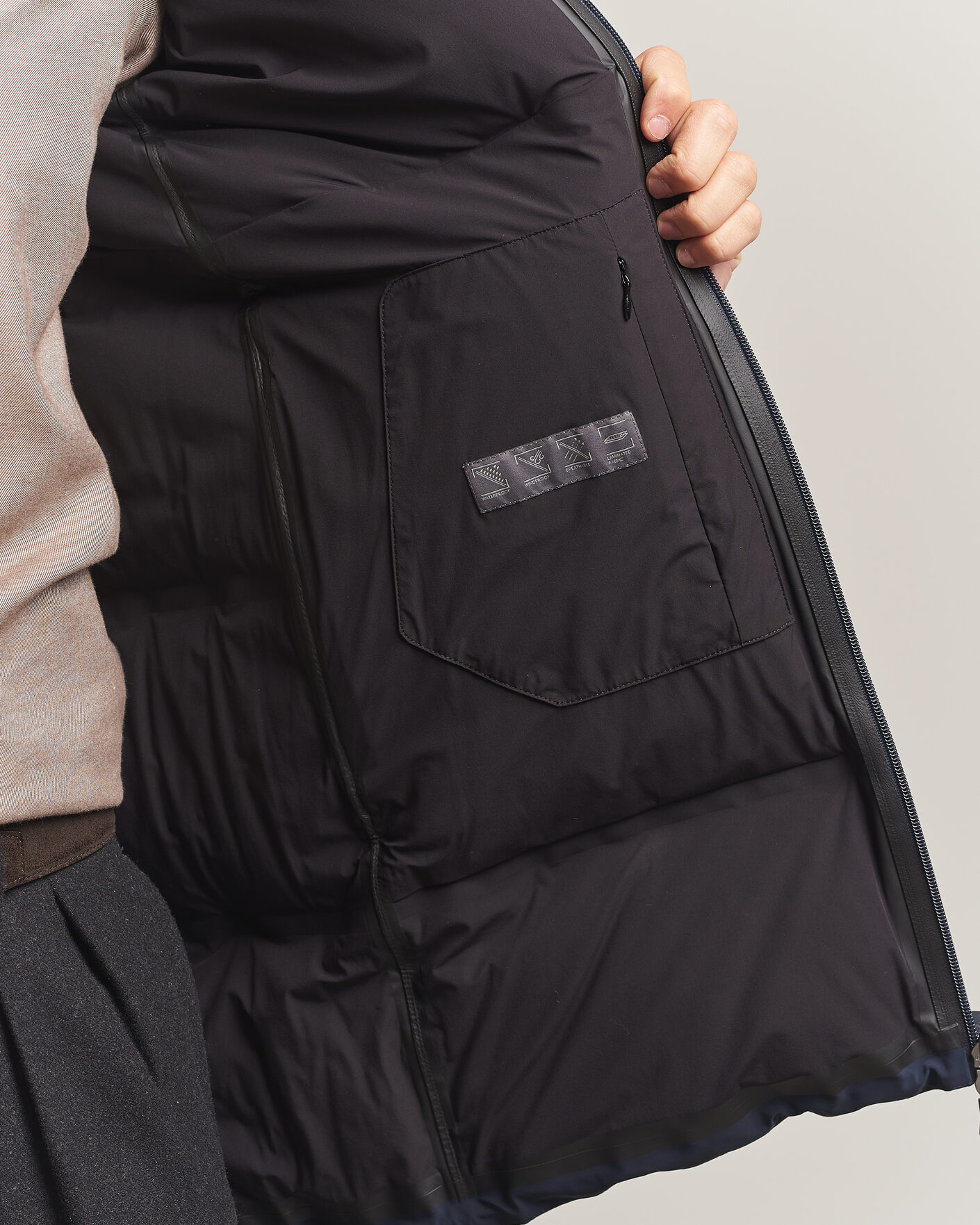 Hombres | Abrigos y chaquetas | Herno | Waterproof Stretch Down Parka Navy