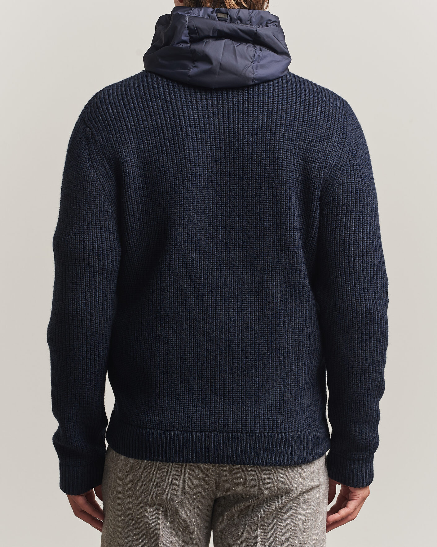 Hombres | Jerséis y prendas de punto | Herno | Full Zip Knit Cardigan Navy