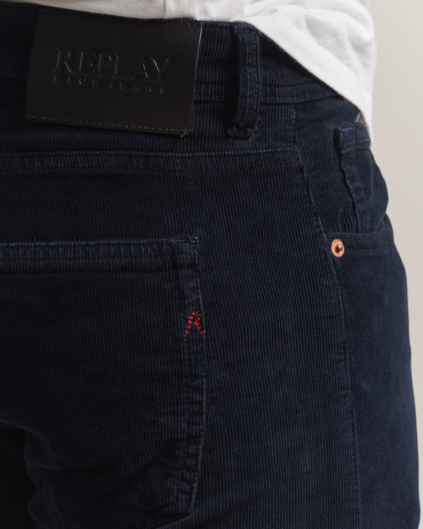 Hombres | Pantalones | Replay | Grover Corduroy 5-Pocket Pants Navy