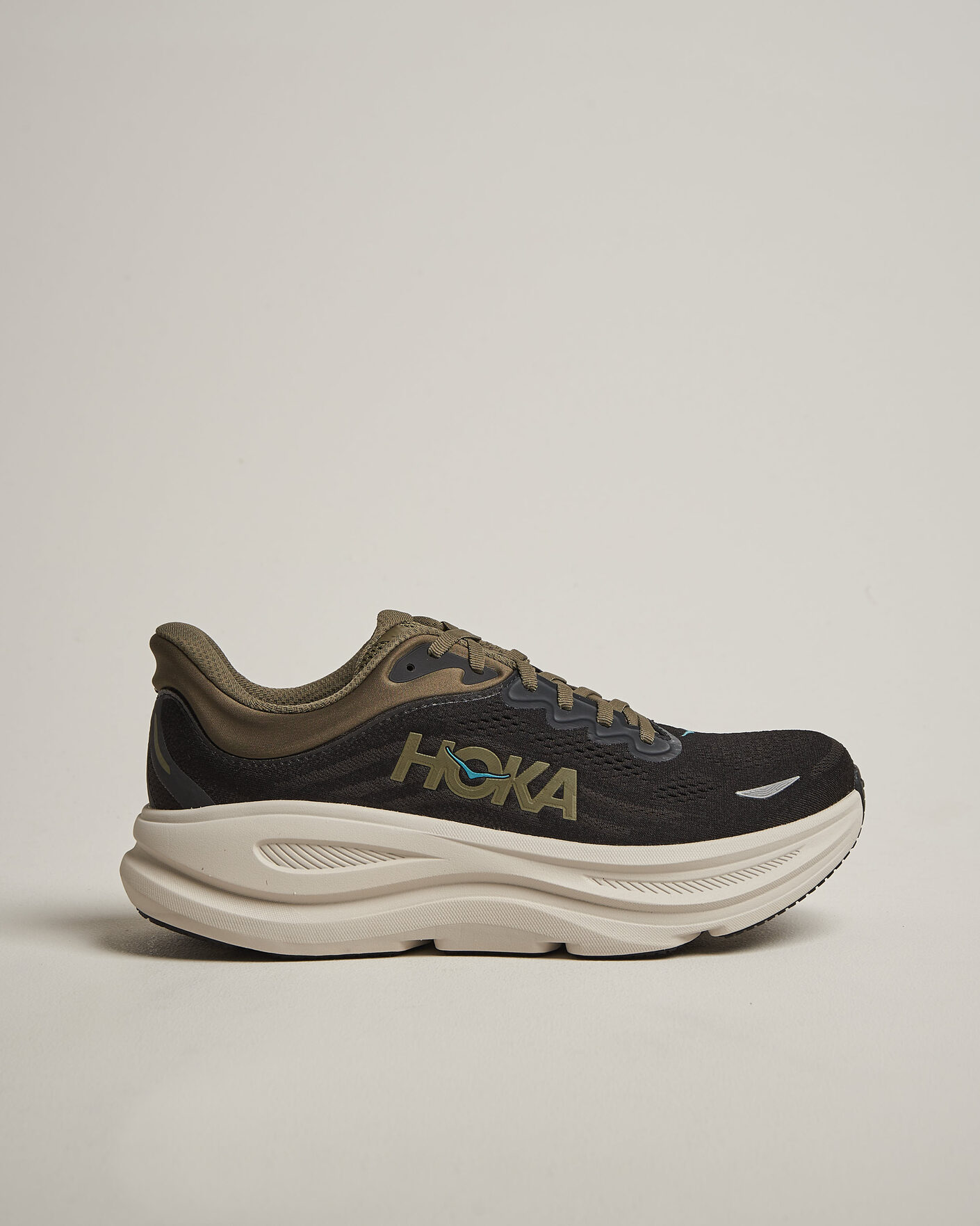 Hombres | Zapatillas de correr | Hoka | Bondi 9 Black/River Rock