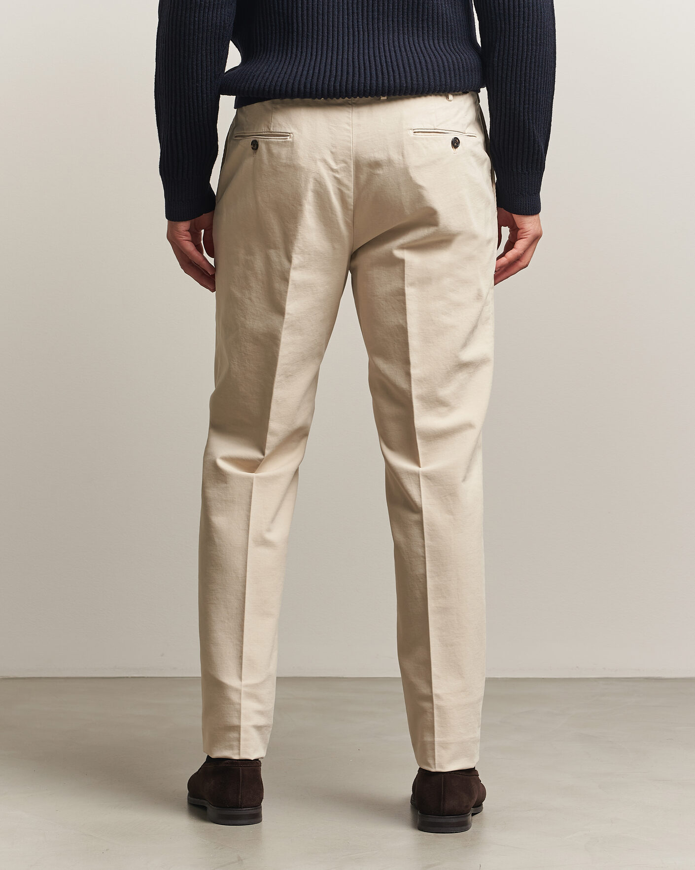 Hombres | Pantalones | Incotex | Regular Fit Soft Cotton Stretch Chinos Off White