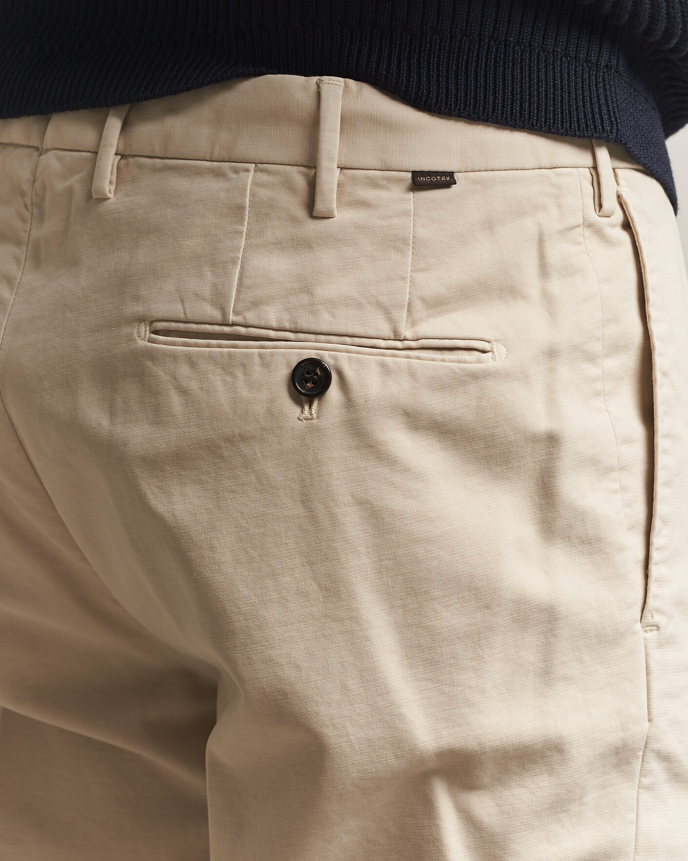 Hombres | Pantalones | Incotex | Regular Fit Soft Cotton Stretch Chinos Off White
