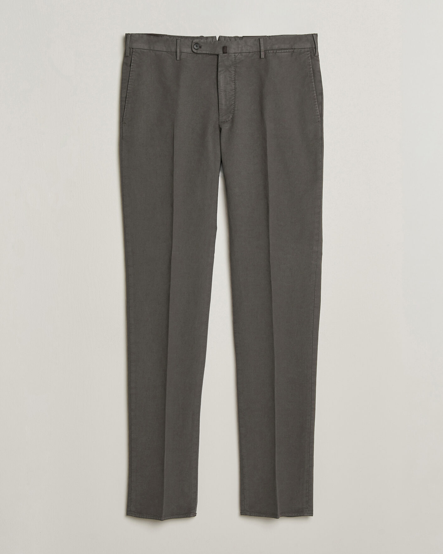 Hombres | Pantalones | Incotex | Regular Fit Soft Cotton Stretch Chinos Dark Grey
