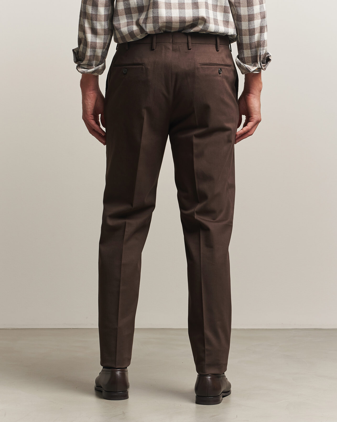 Hombres | Pantalones | Incotex | Regular Fit Cotton/Cashmere Trousers Military