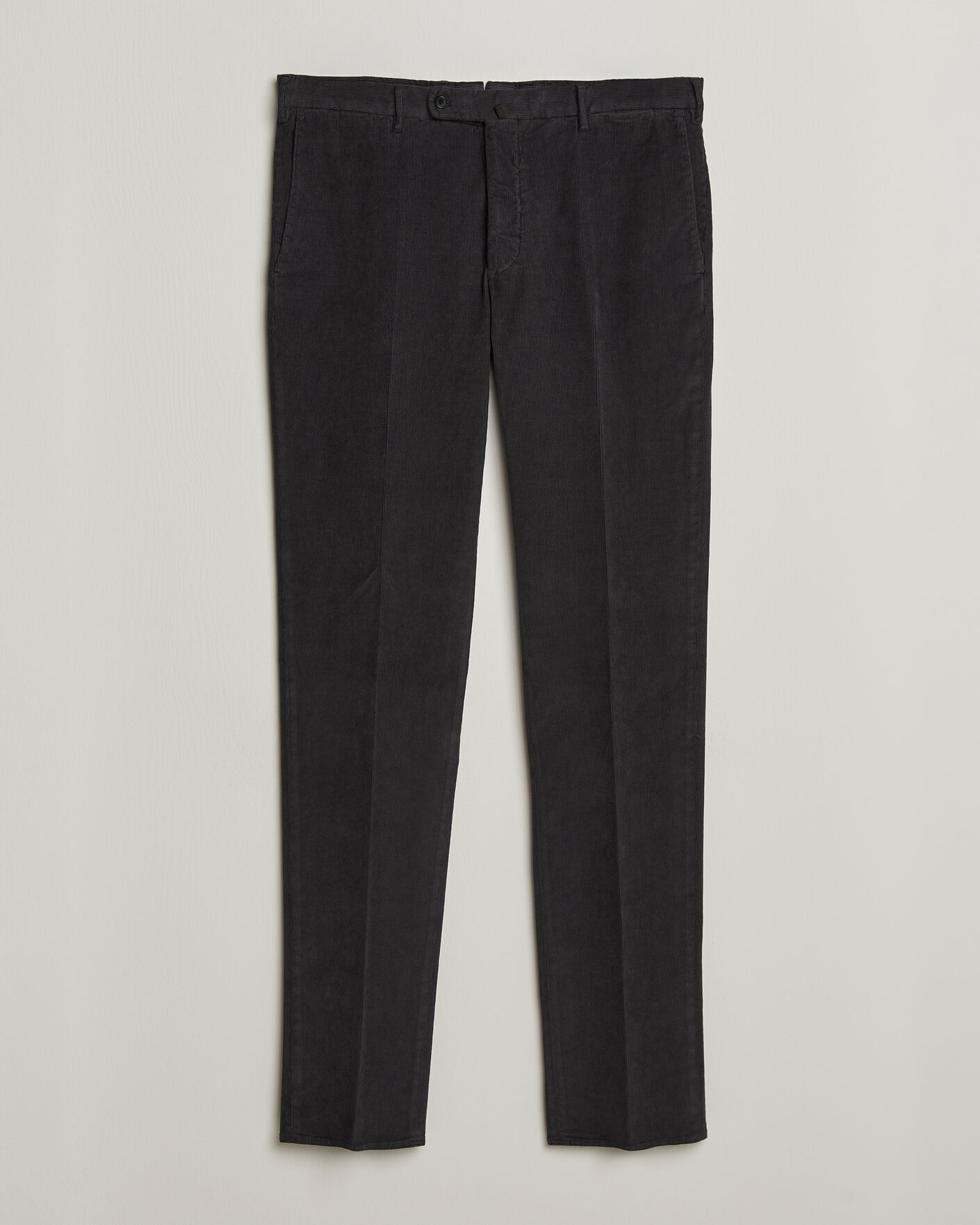 Hombres | Pantalones | Incotex | Regular Fit Baby Corduroy Trousers Dark Grey