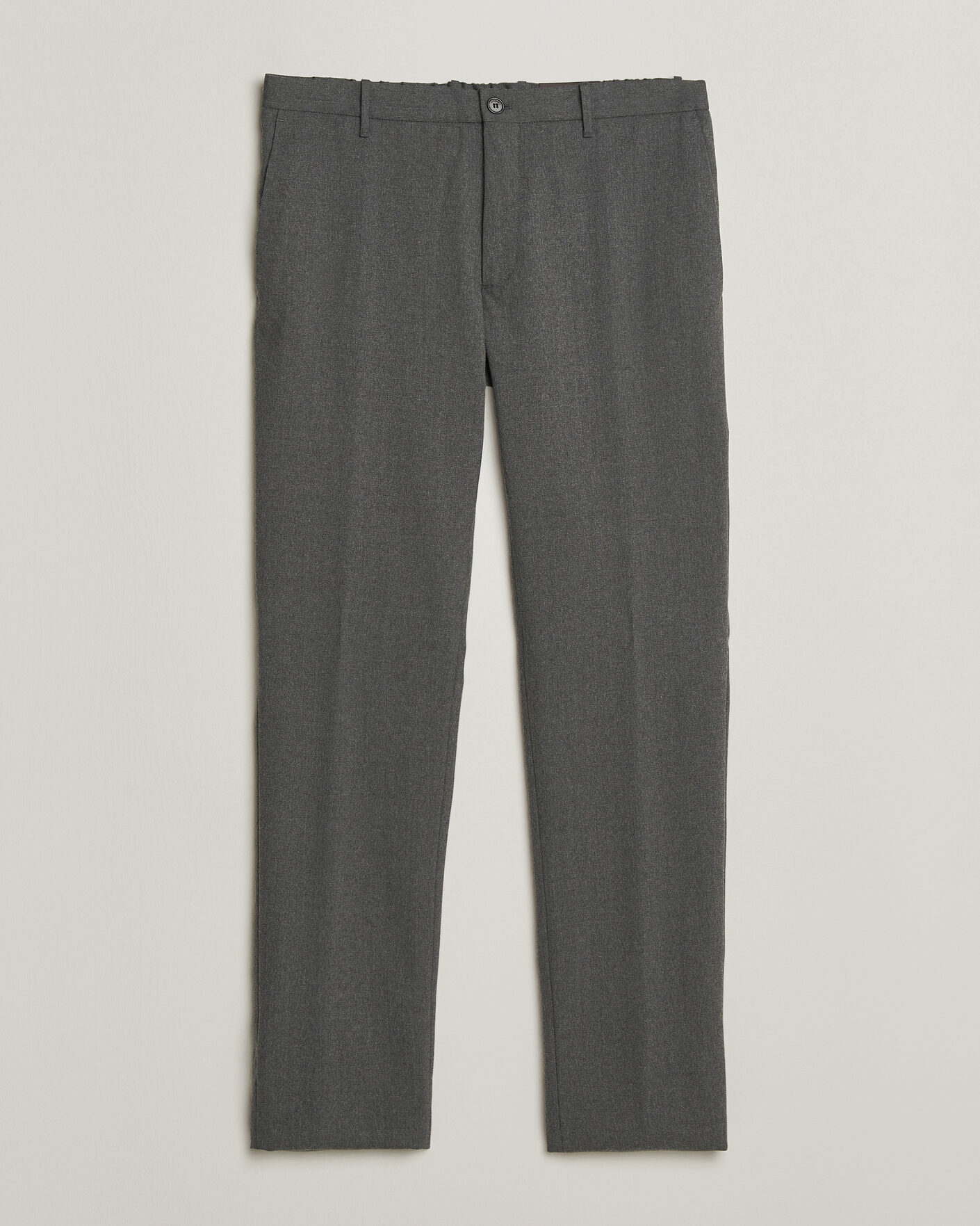 Hombres | Pantalones | Incotex | Slim Fit Washable Flannel Trousers Grey Melange