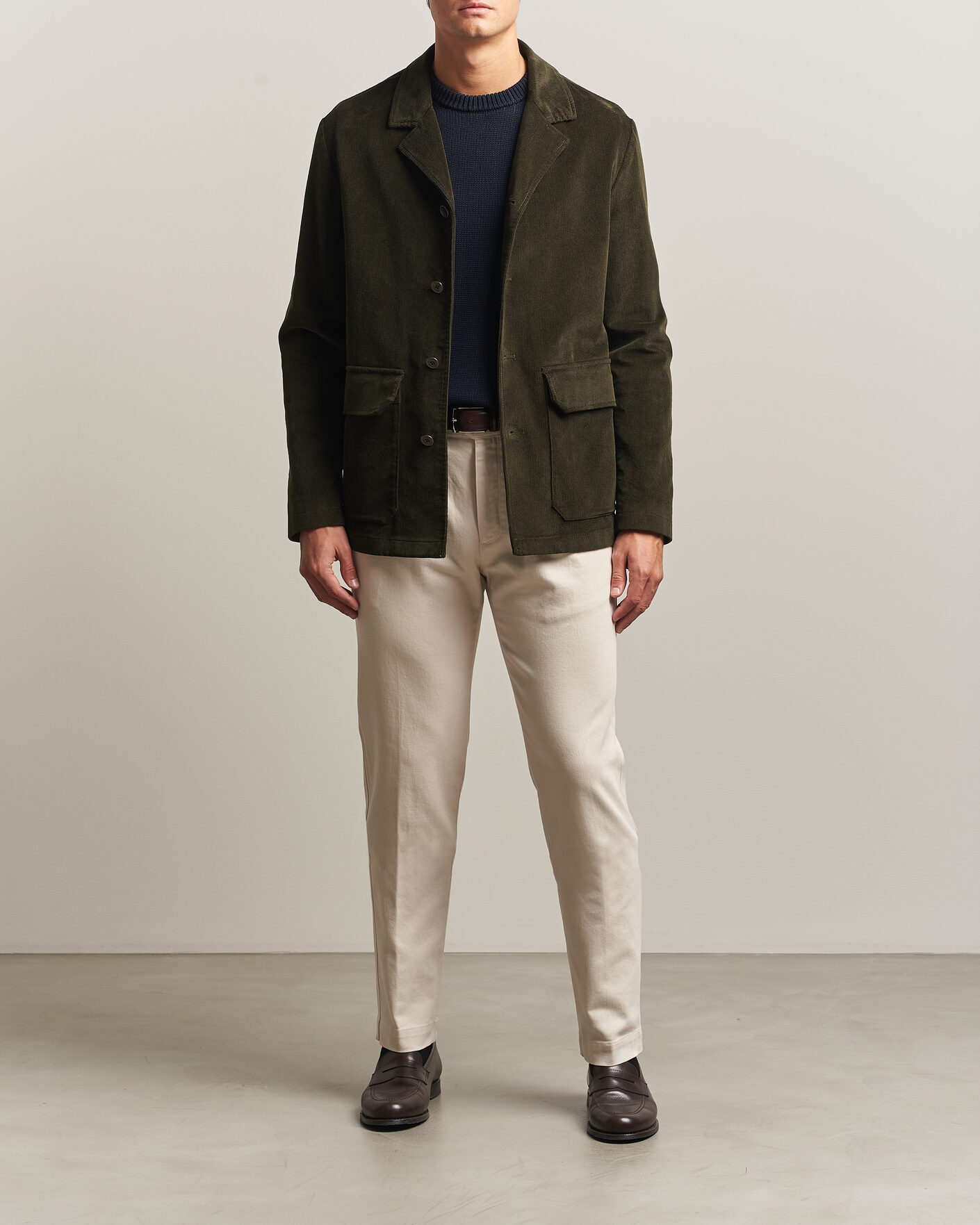 Hombres | Pantalones | Incotex | Regular Fit Cover Chinos Off White