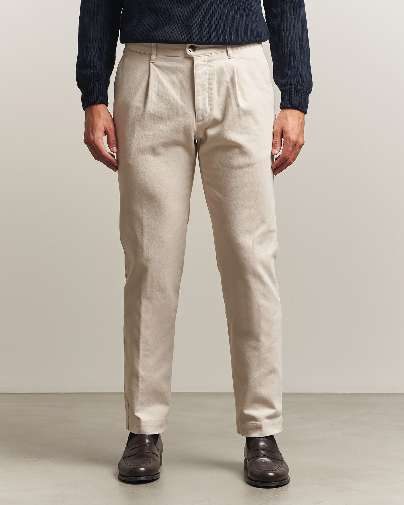 Hombres | Pantalones | Incotex | Regular Fit Cover Chinos Off White