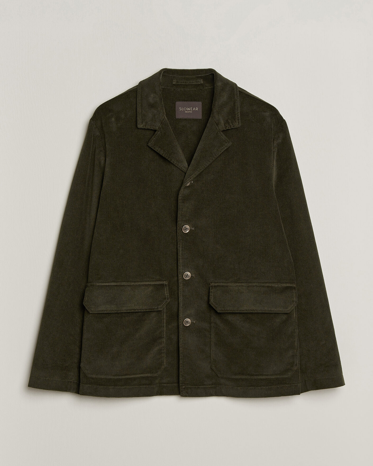 Hombres | Blazers | Incotex | Corduroy Sports Jacket Forest Green