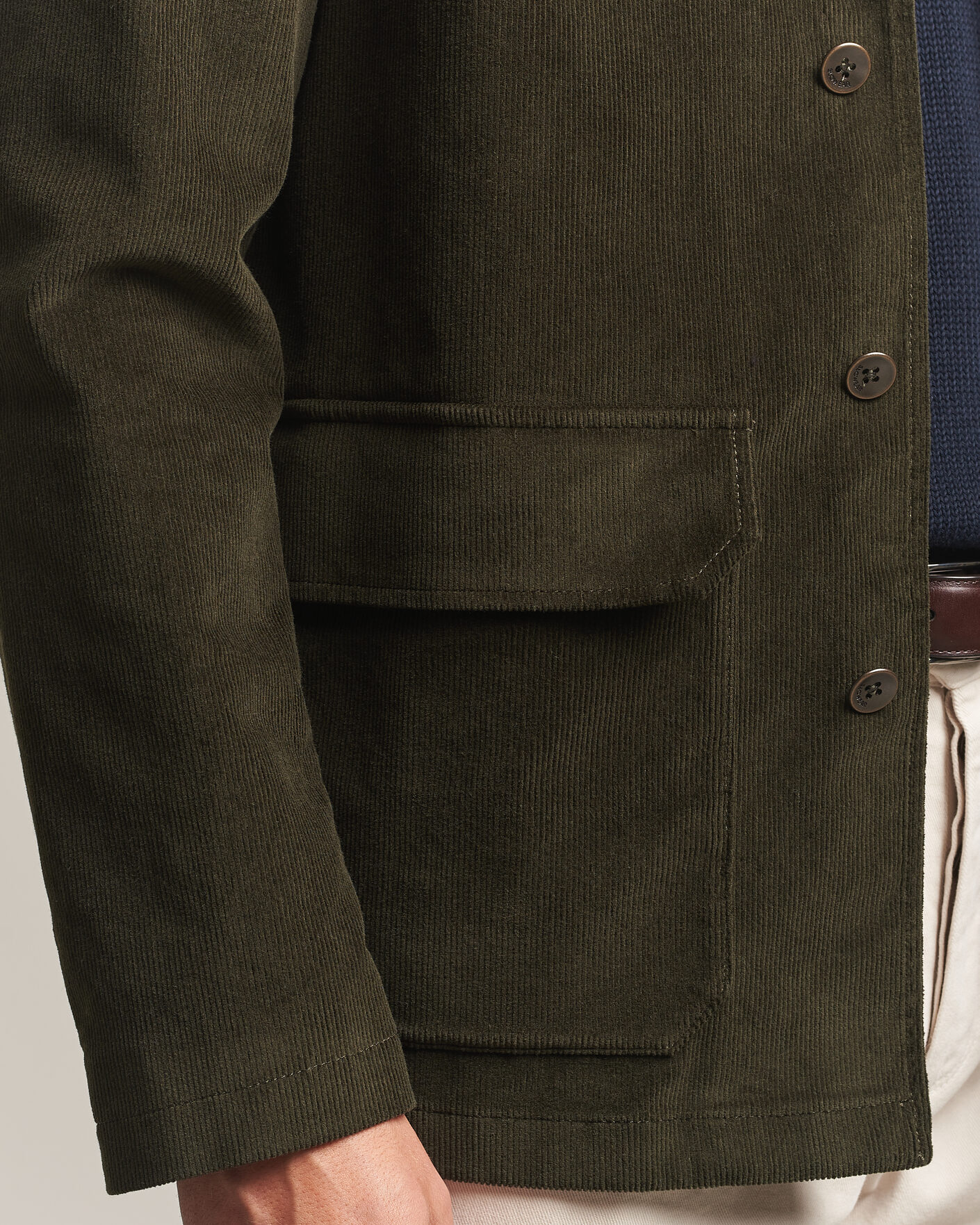 Hombres | Blazers | Incotex | Corduroy Sports Jacket Forest Green
