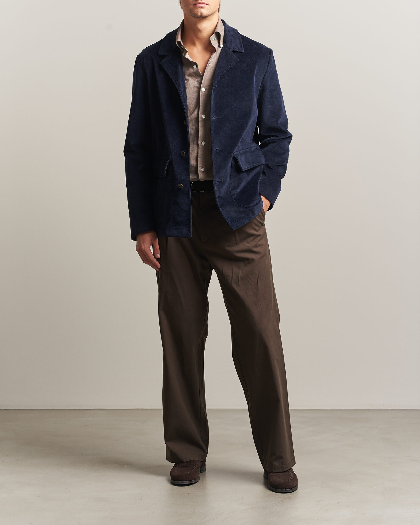 Hombres | Blazers | Incotex | Corduroy Sports Jacket Navy