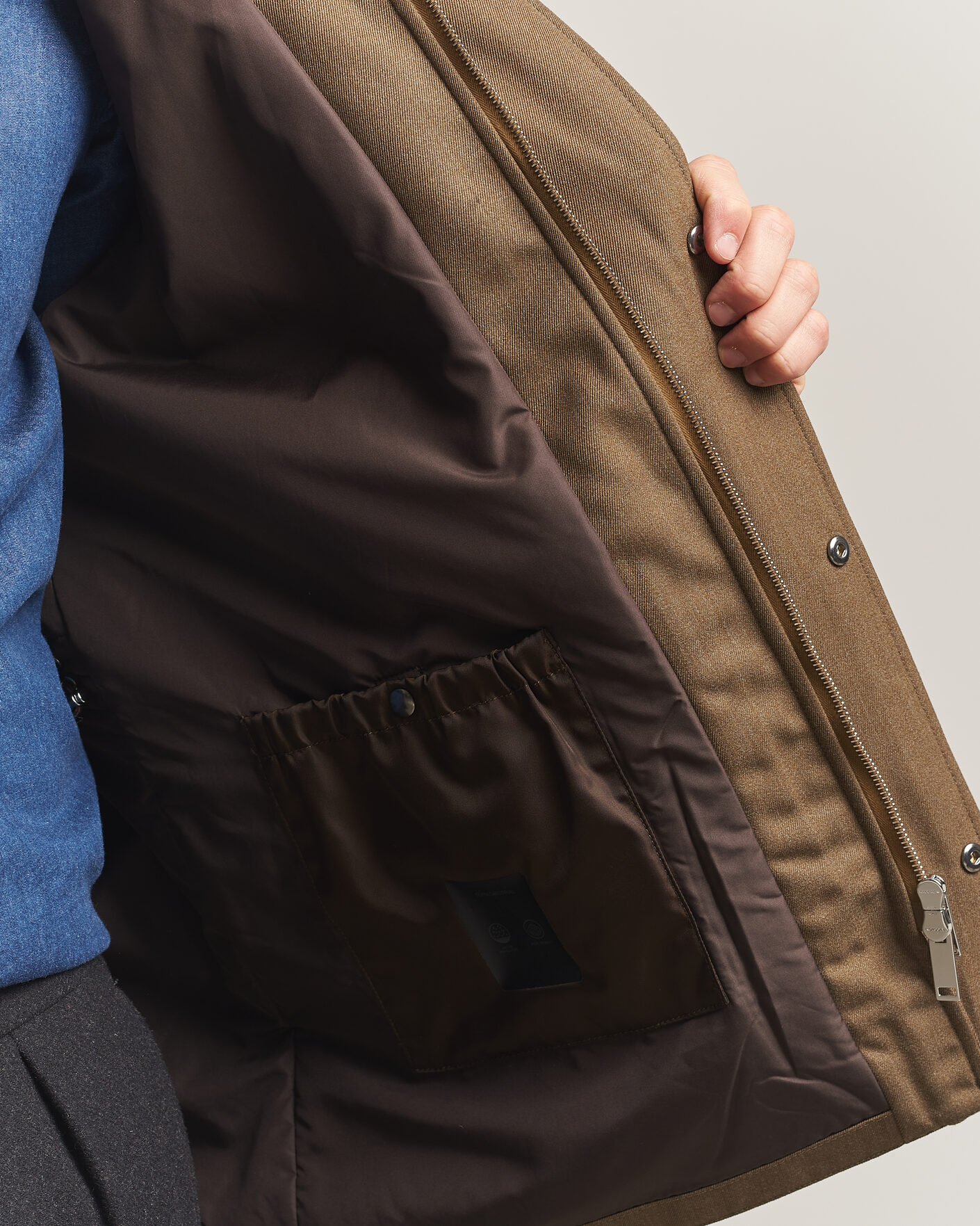 Hombres | Abrigos y chaquetas | Incotex | Water Repellent Rain Caban Country Green