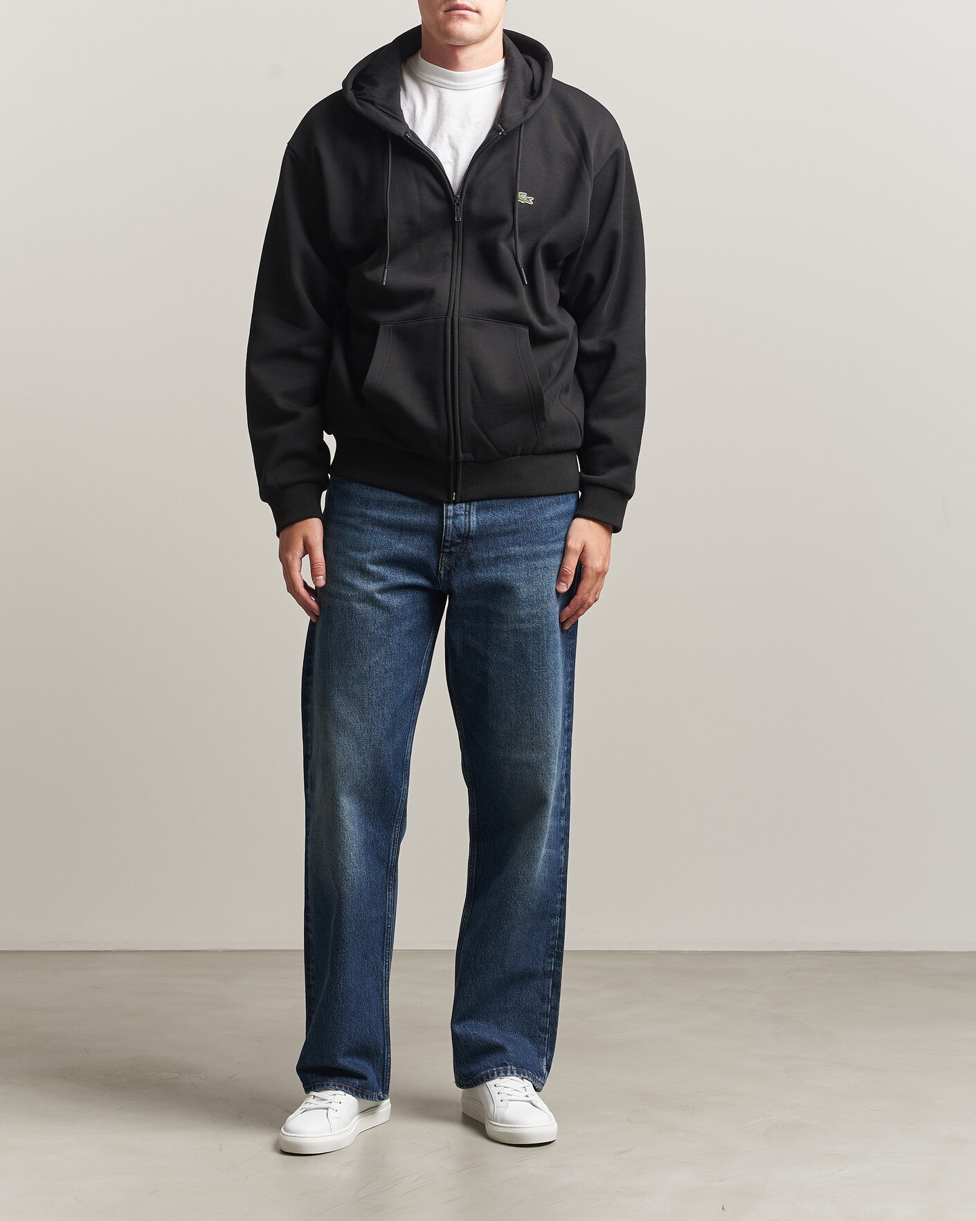 Hombres | Jerséis y prendas de punto | Lacoste | Full Zip Hoodie Black