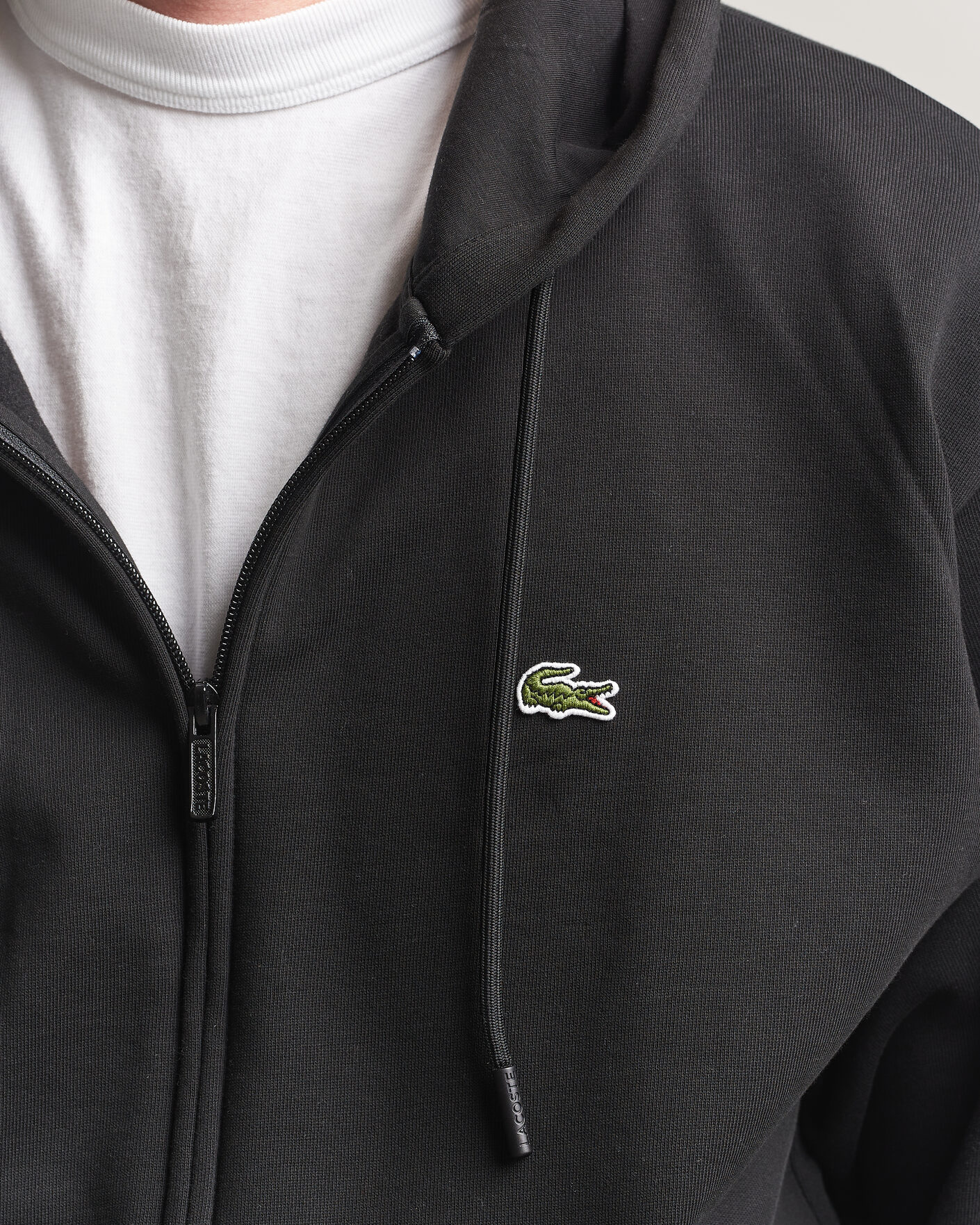 Hombres | Jerséis y prendas de punto | Lacoste | Full Zip Hoodie Black