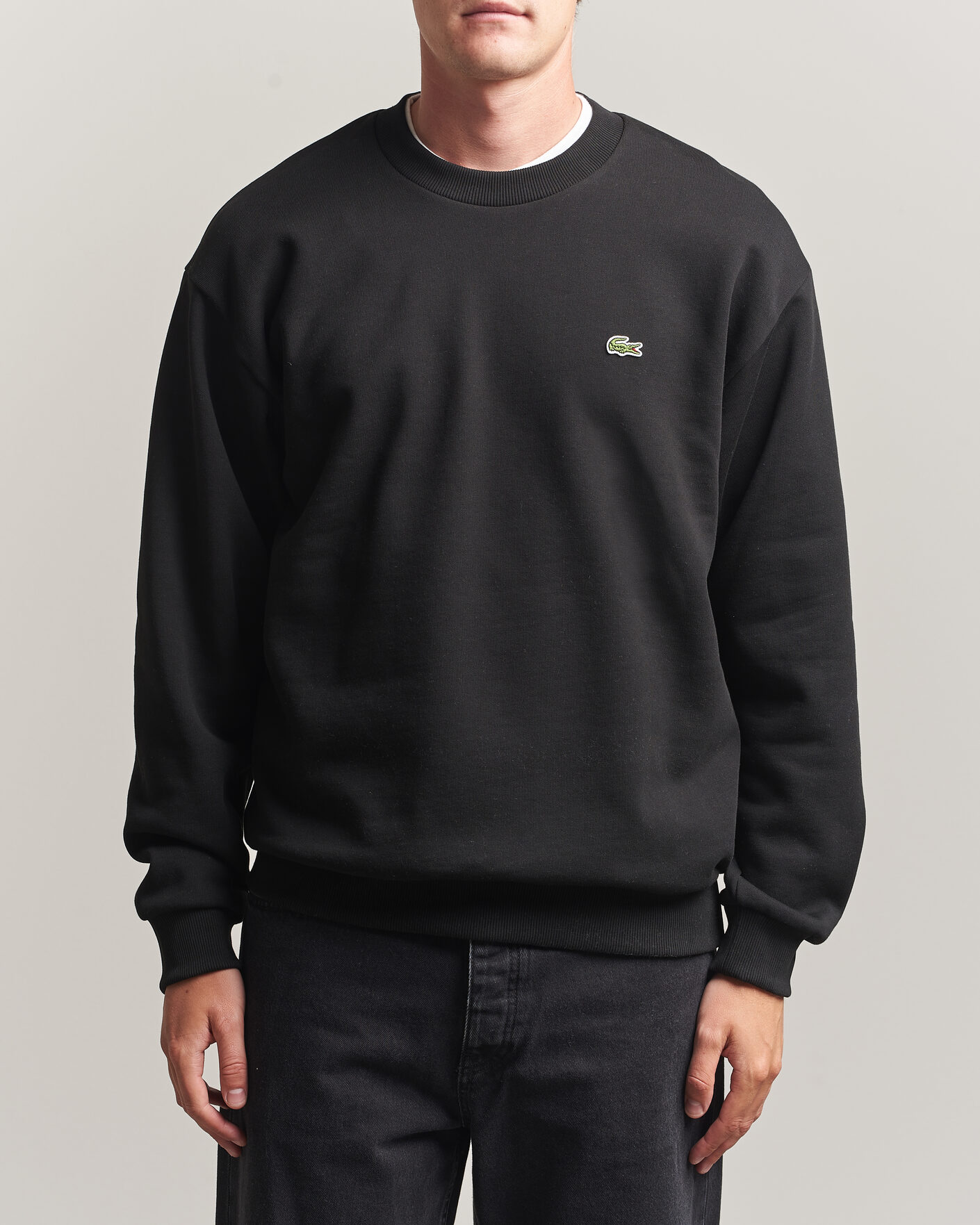 Hombres | Jerséis y prendas de punto | Lacoste | Crew Neck Sweatshirt Black