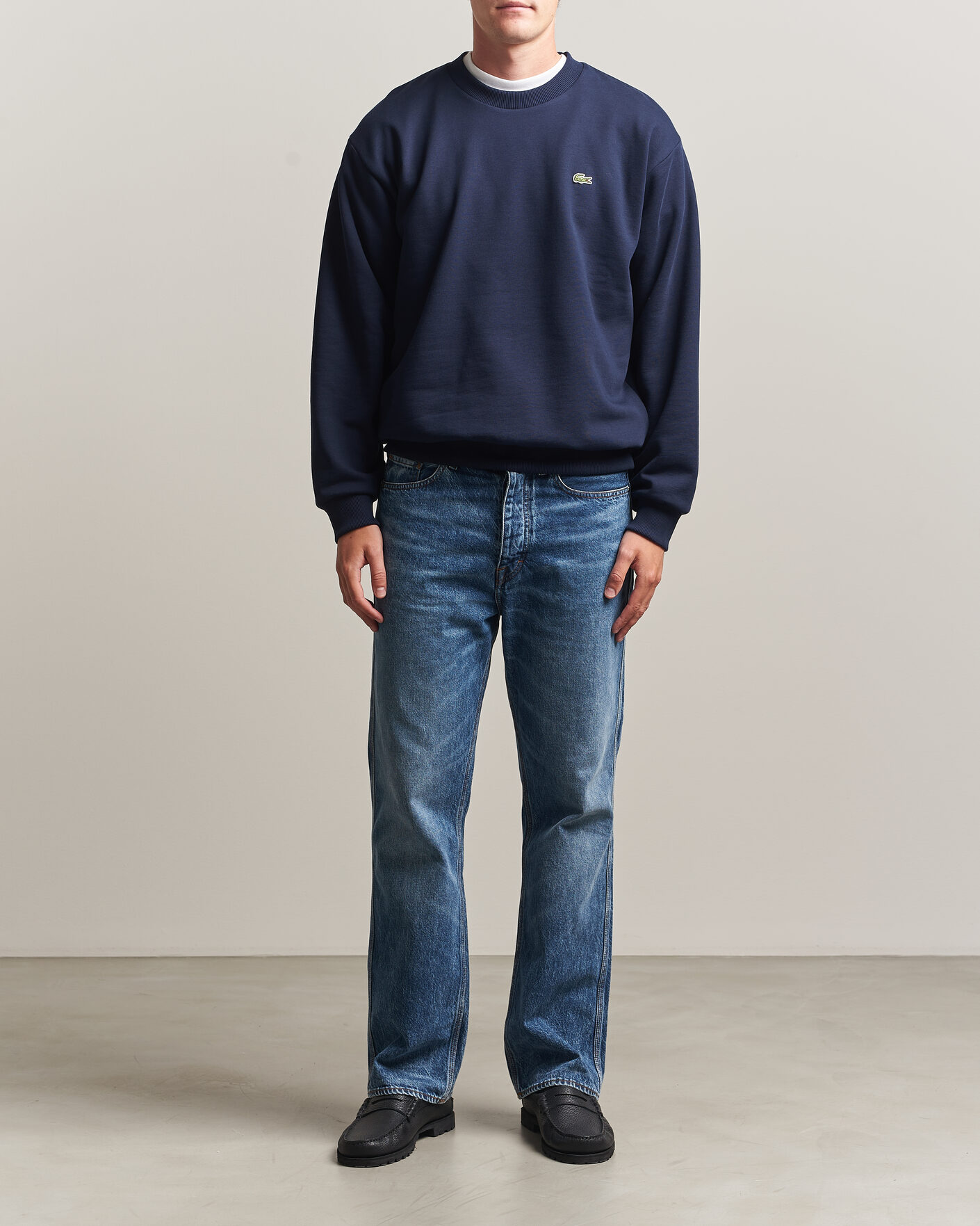 Hombres | Jerséis y prendas de punto | Lacoste | Crew Neck Sweatshirt Navy Blue