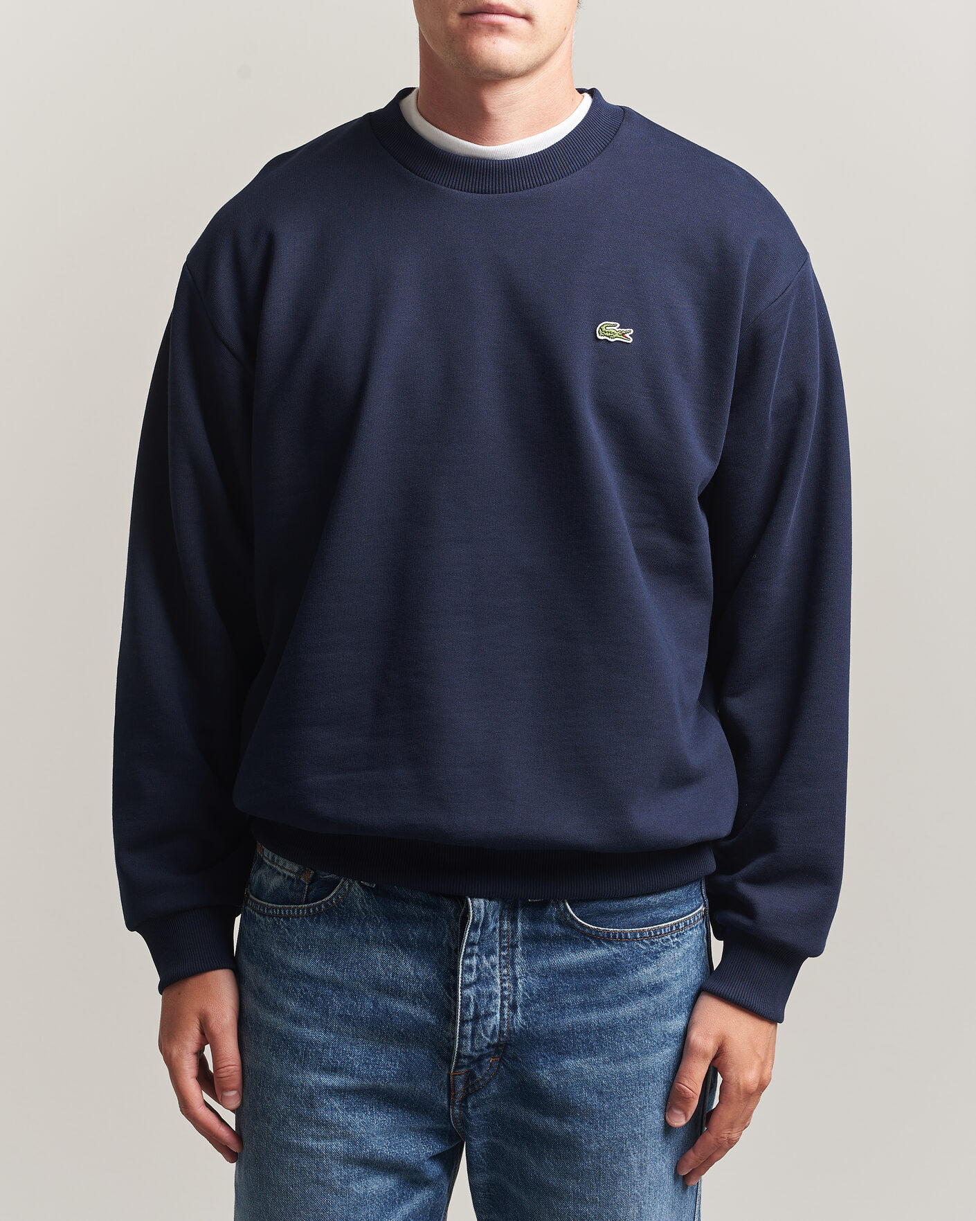 Hombres | Jerséis y prendas de punto | Lacoste | Crew Neck Sweatshirt Navy Blue