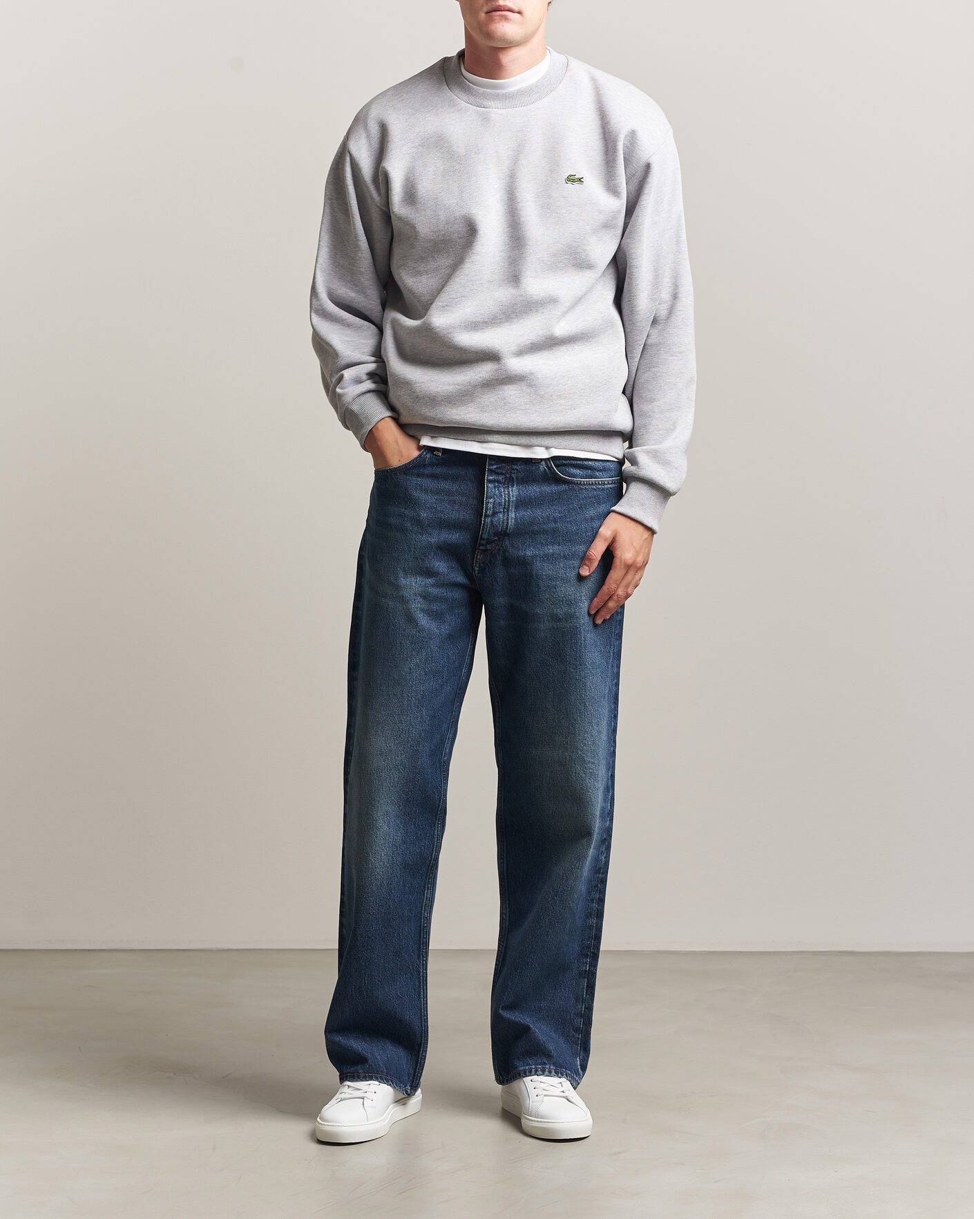 Hombres | Jerséis y prendas de punto | Lacoste | Crew Neck Sweatshirt Silver Chine