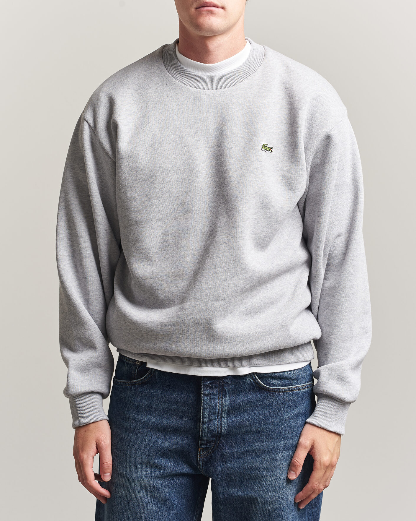 Hombres | Jerséis y prendas de punto | Lacoste | Crew Neck Sweatshirt Silver Chine