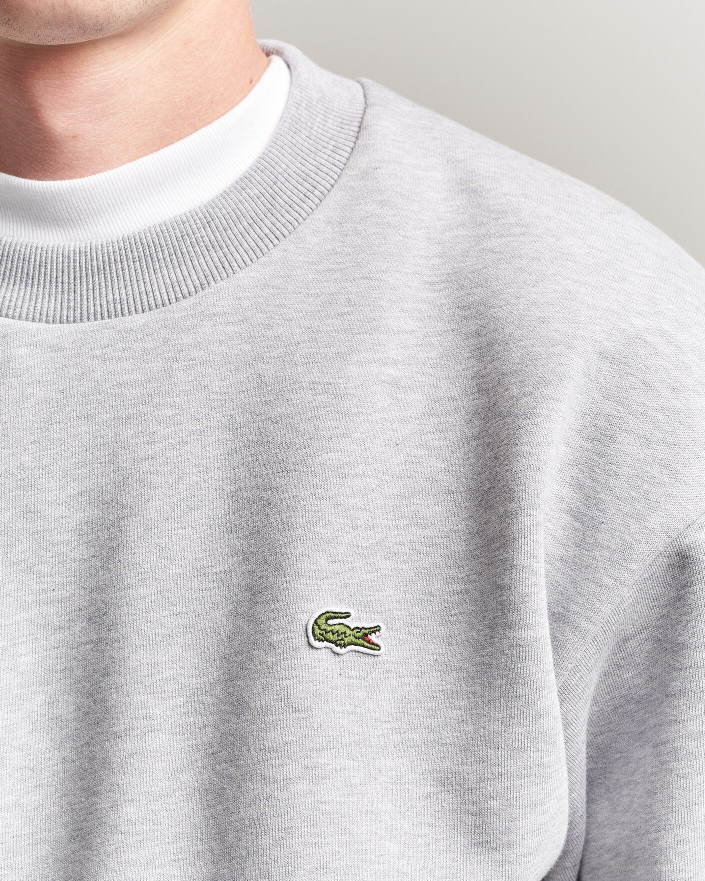 Hombres | Jerséis y prendas de punto | Lacoste | Crew Neck Sweatshirt Silver Chine