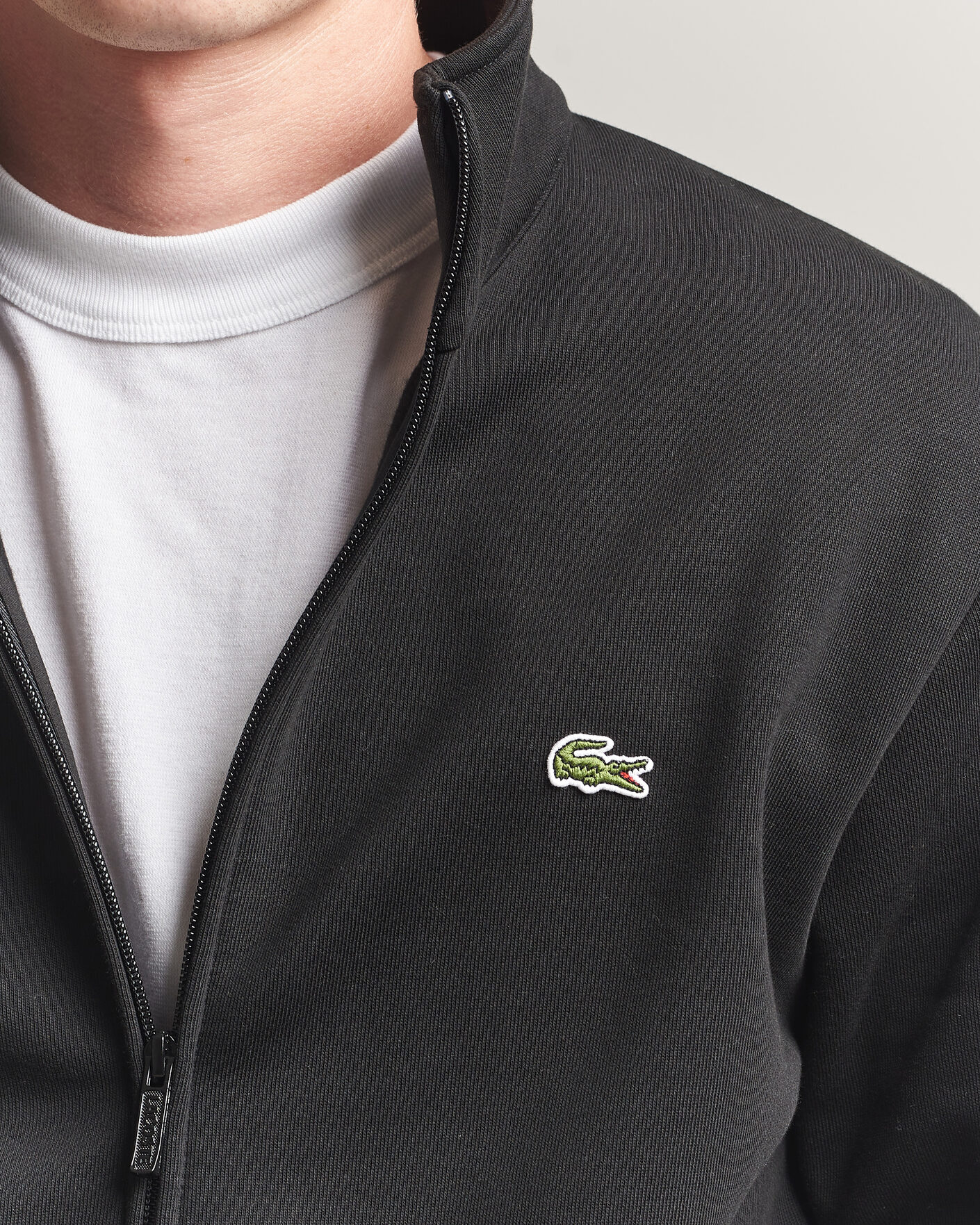 Hombres | Jerséis y prendas de punto | Lacoste | Full Zip Sweater Black