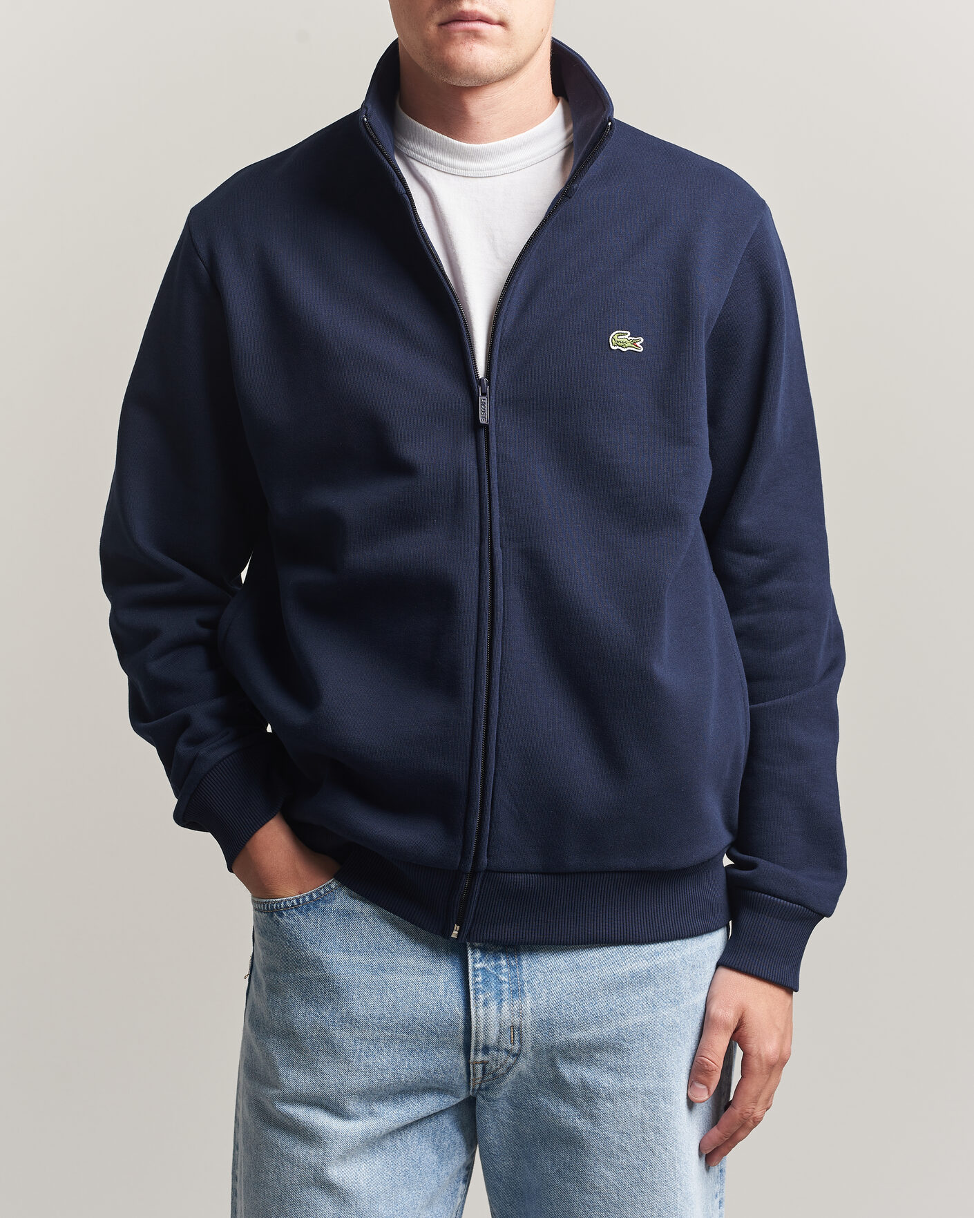 Hombres | Jerséis y prendas de punto | Lacoste | Full Zip Sweater Navy Blue