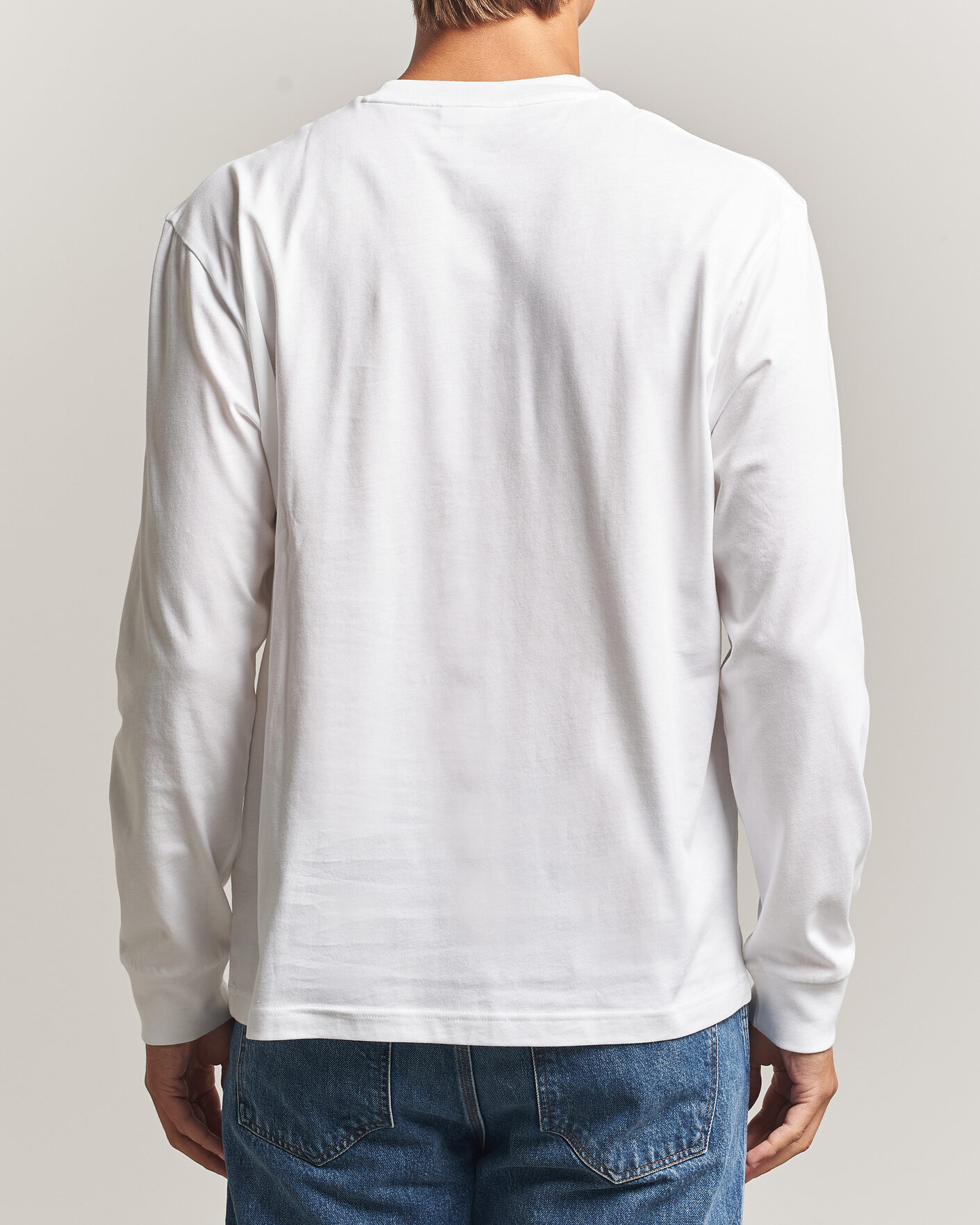 Hombres | Camisetas | Lacoste | Crew Neck Long Sleeve T-Shirt White