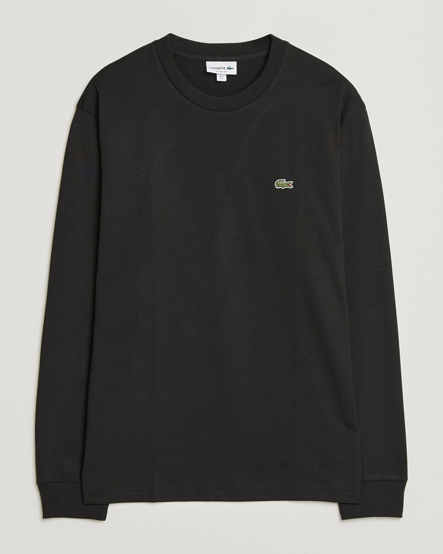 Hombres | Camisetas | Lacoste | Crew Neck Long Sleeve T-Shirt Black