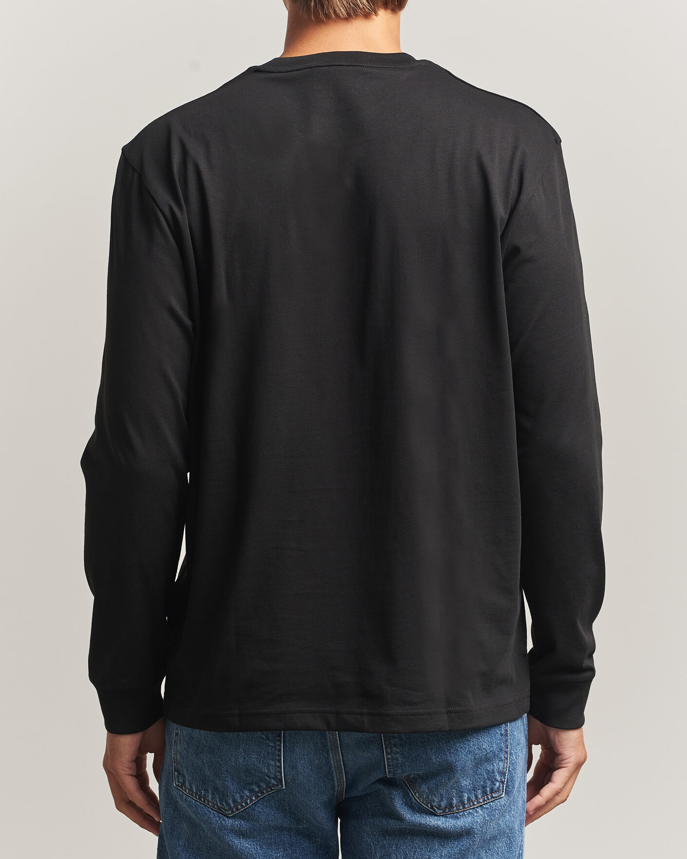 Hombres | Camisetas | Lacoste | Crew Neck Long Sleeve T-Shirt Black