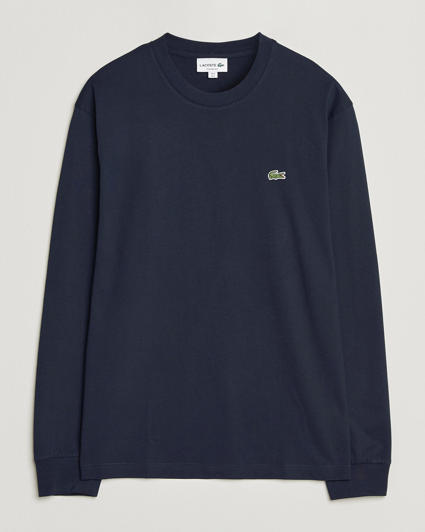 Hombres | Camisetas | Lacoste | Crew Neck Long Sleeve T-Shirt Navy Blue
