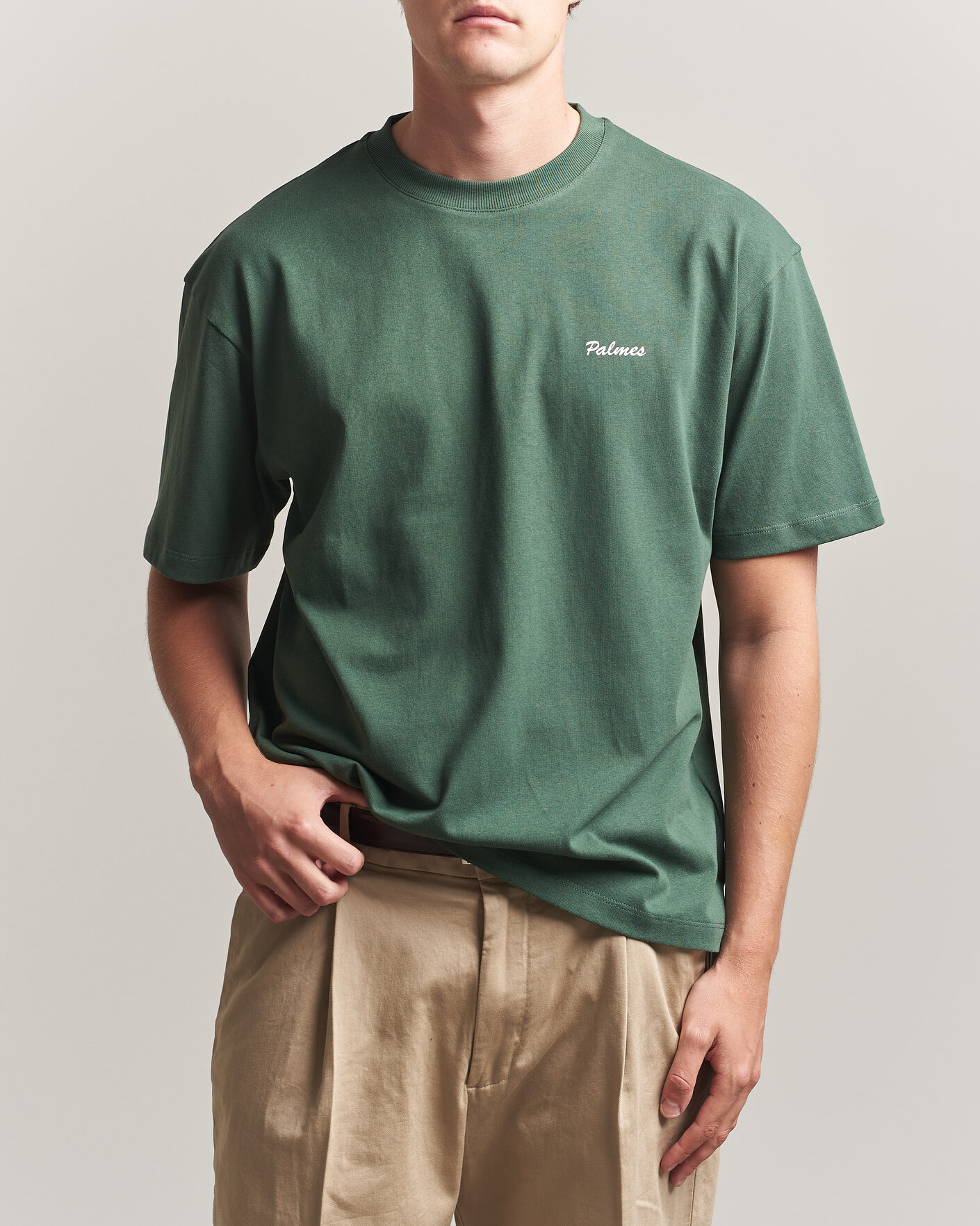 Hombres | Camisetas | Palmes | Logo T-Shirt Dark Green