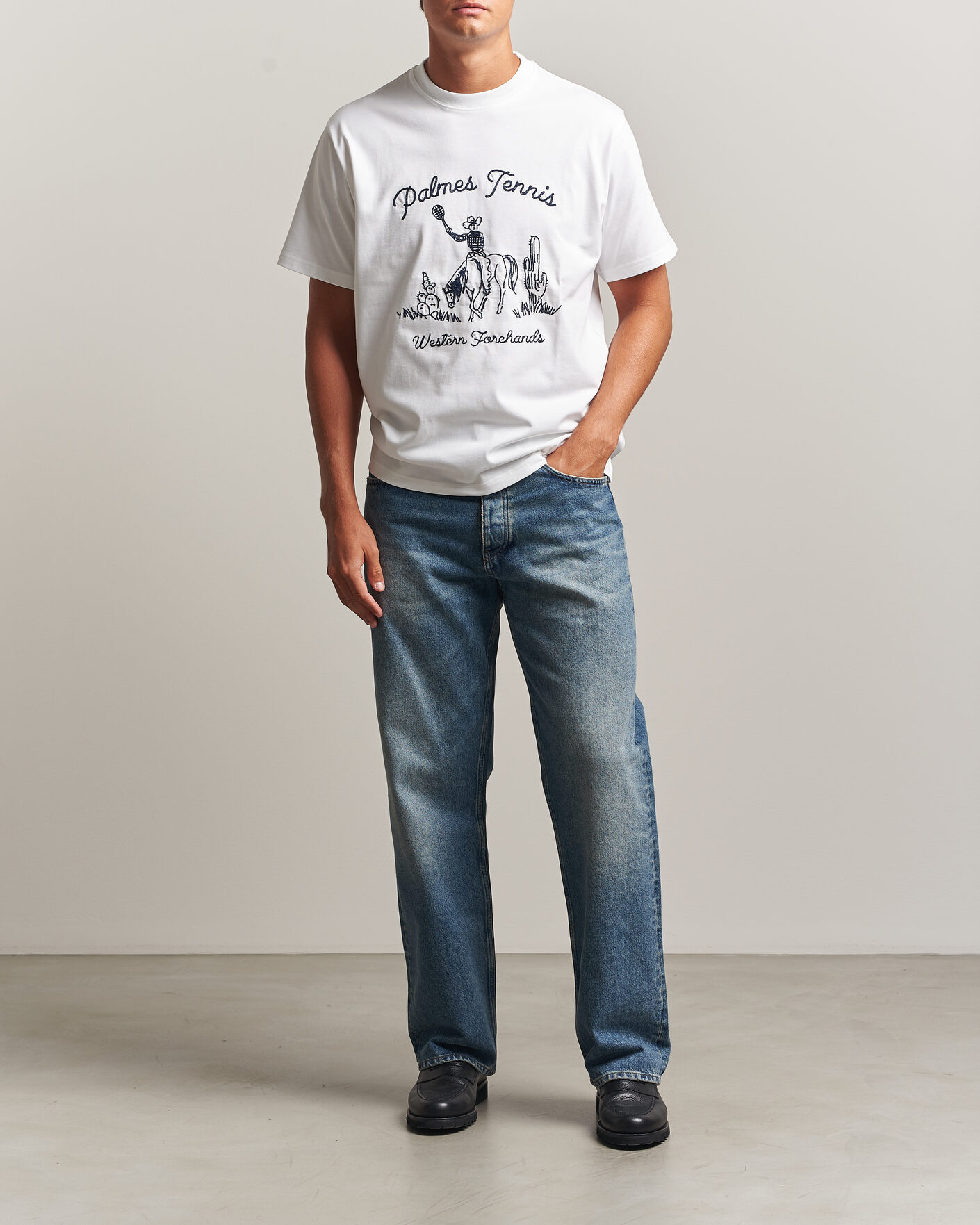 Hombres | Camisetas | Palmes | Western T-Shirt White