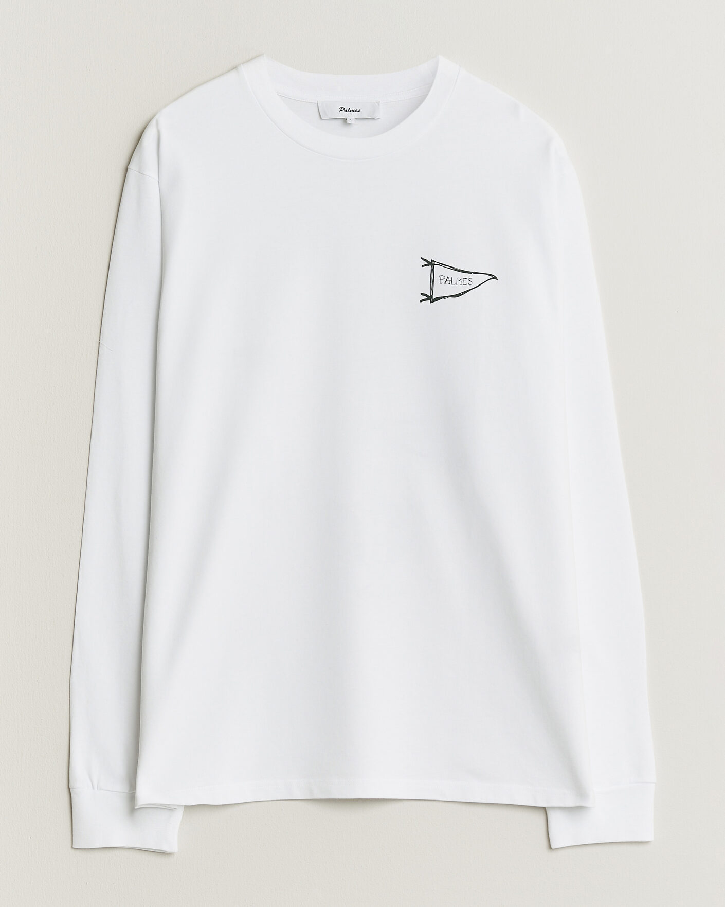 Hombres | Camisetas | Palmes | Pennant Long Sleeve T-Shirt White