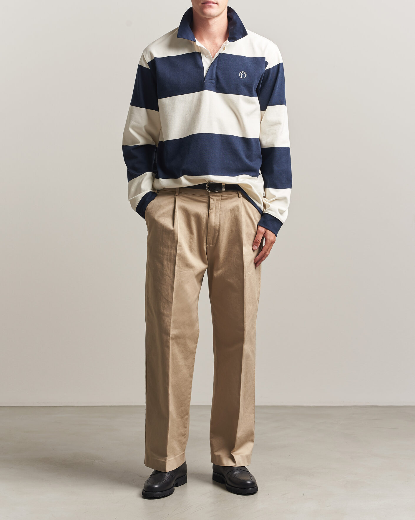 Hombres | Jerséis y prendas de punto | Palmes | Ball Rugby Shirt Navy Stripe