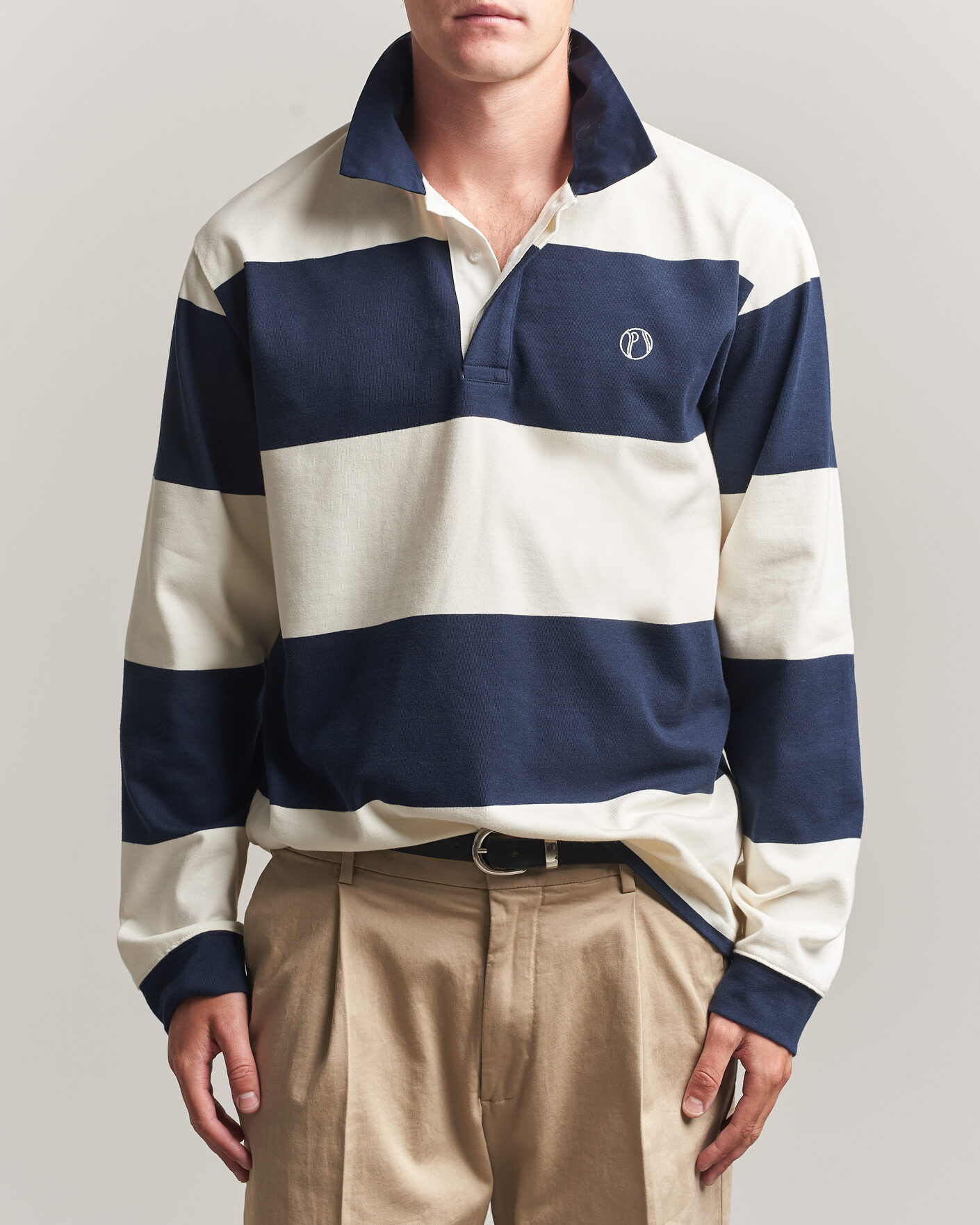 Hombres | Jerséis y prendas de punto | Palmes | Ball Rugby Shirt Navy Stripe