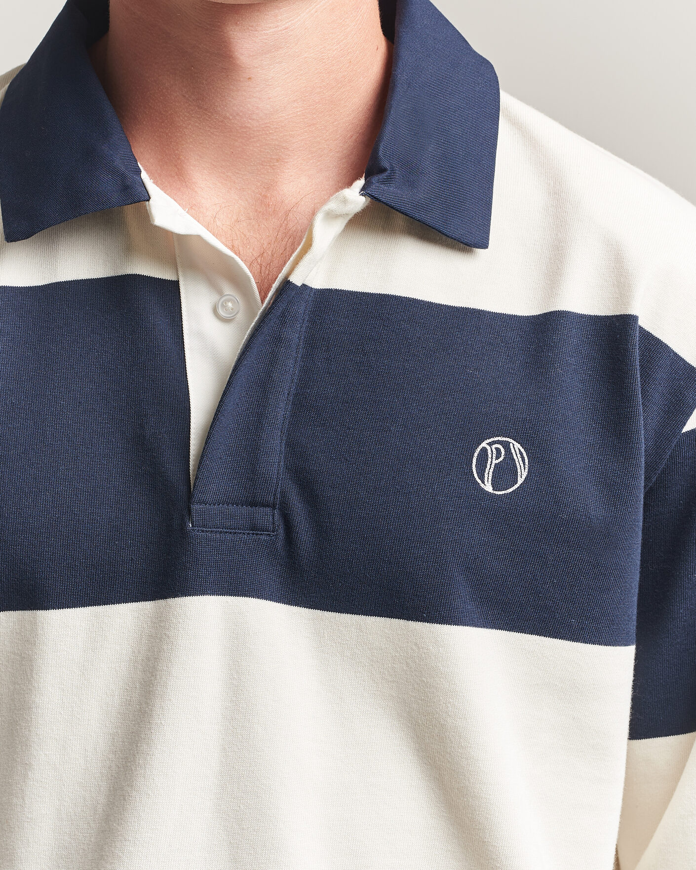 Hombres | Jerséis y prendas de punto | Palmes | Ball Rugby Shirt Navy Stripe